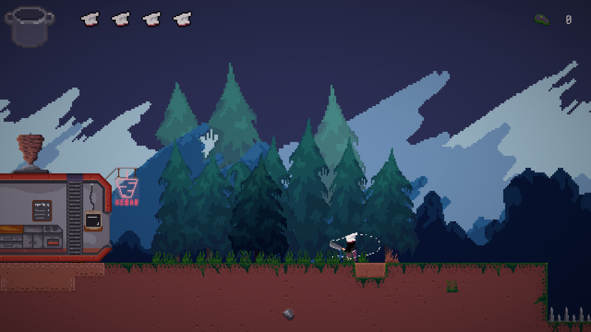 Throw knife trajectory preview